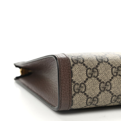 Gucci GG Supreme Monogram Web Ophidia Pouch Brown 9 of 12