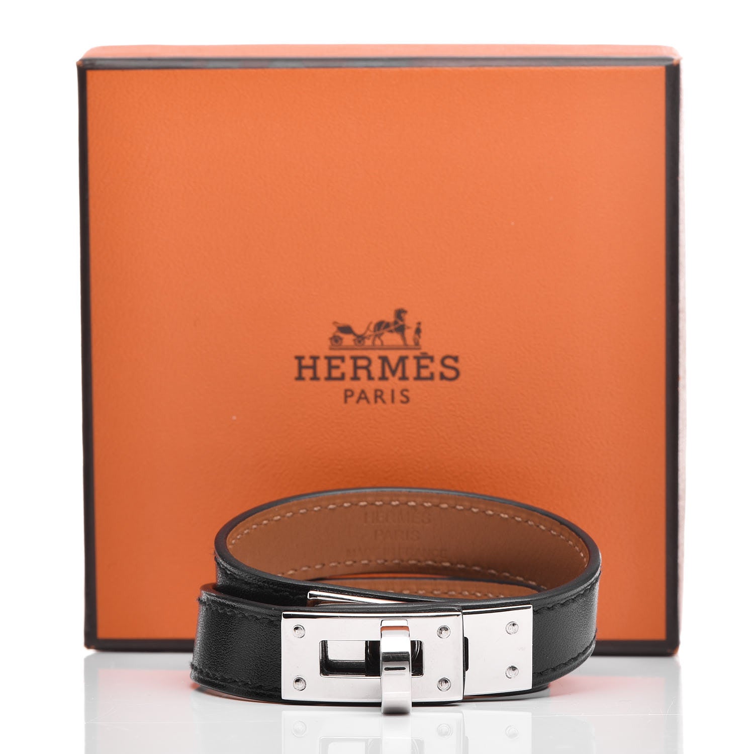 Hermes Box Kelly Double Tour Bracelet T1 Black 7 of 7
