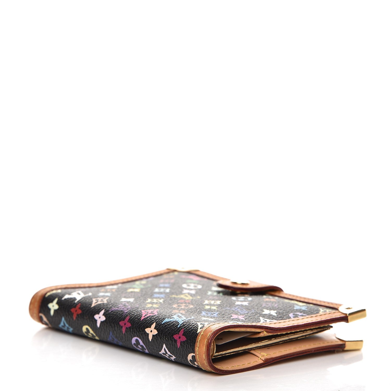 Louis Vuitton Monogram Multicolor Small Ring Agenda Cover Black 4 of 8