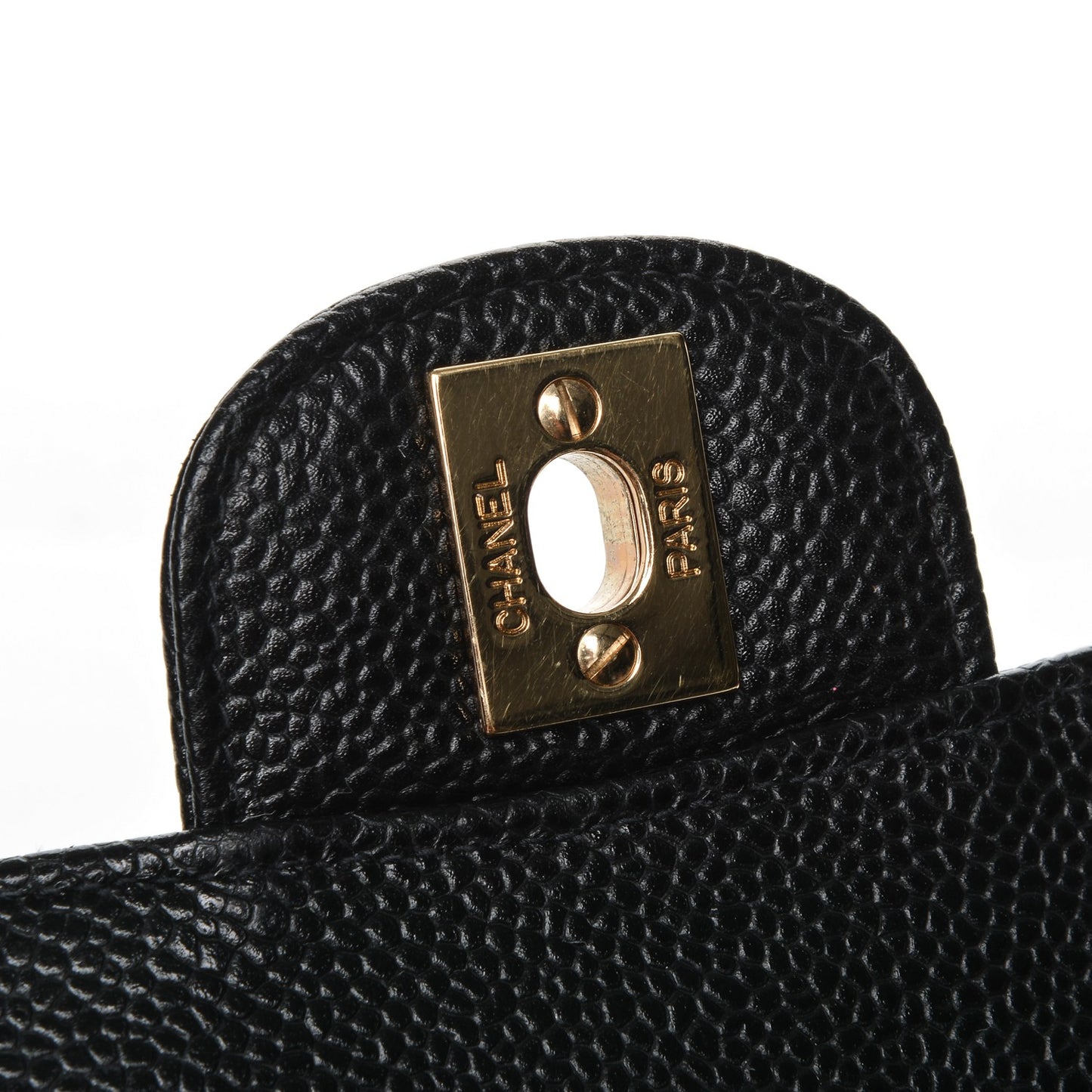 Caviar Quilted Small Double Flap Black