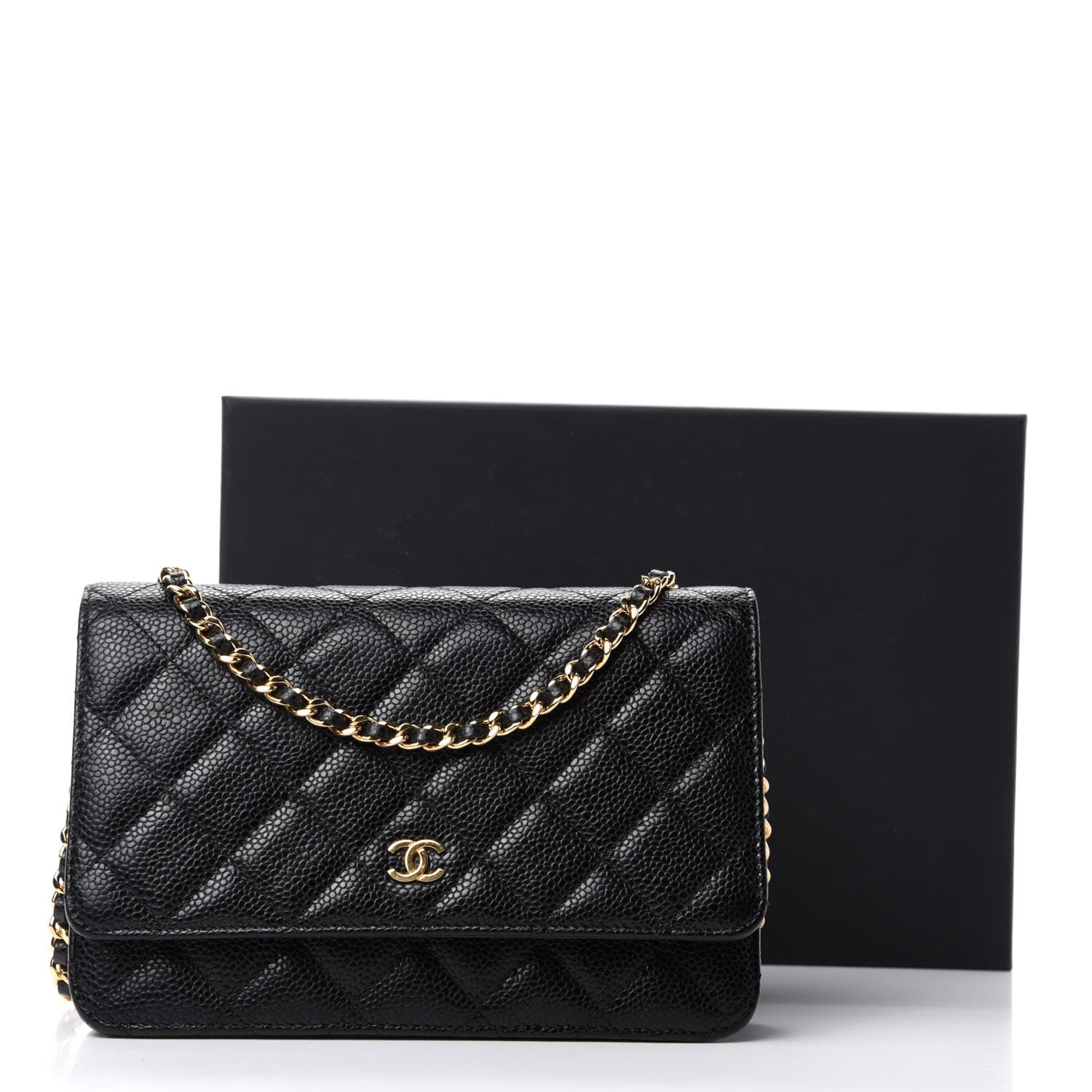 Chanel Caviar Quilted Wallet On Chain WOC Black 12 of 12
