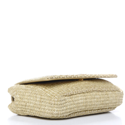 Saint Laurent Raffia Medium Monogram Kate Satchel Naturale 4 of 15