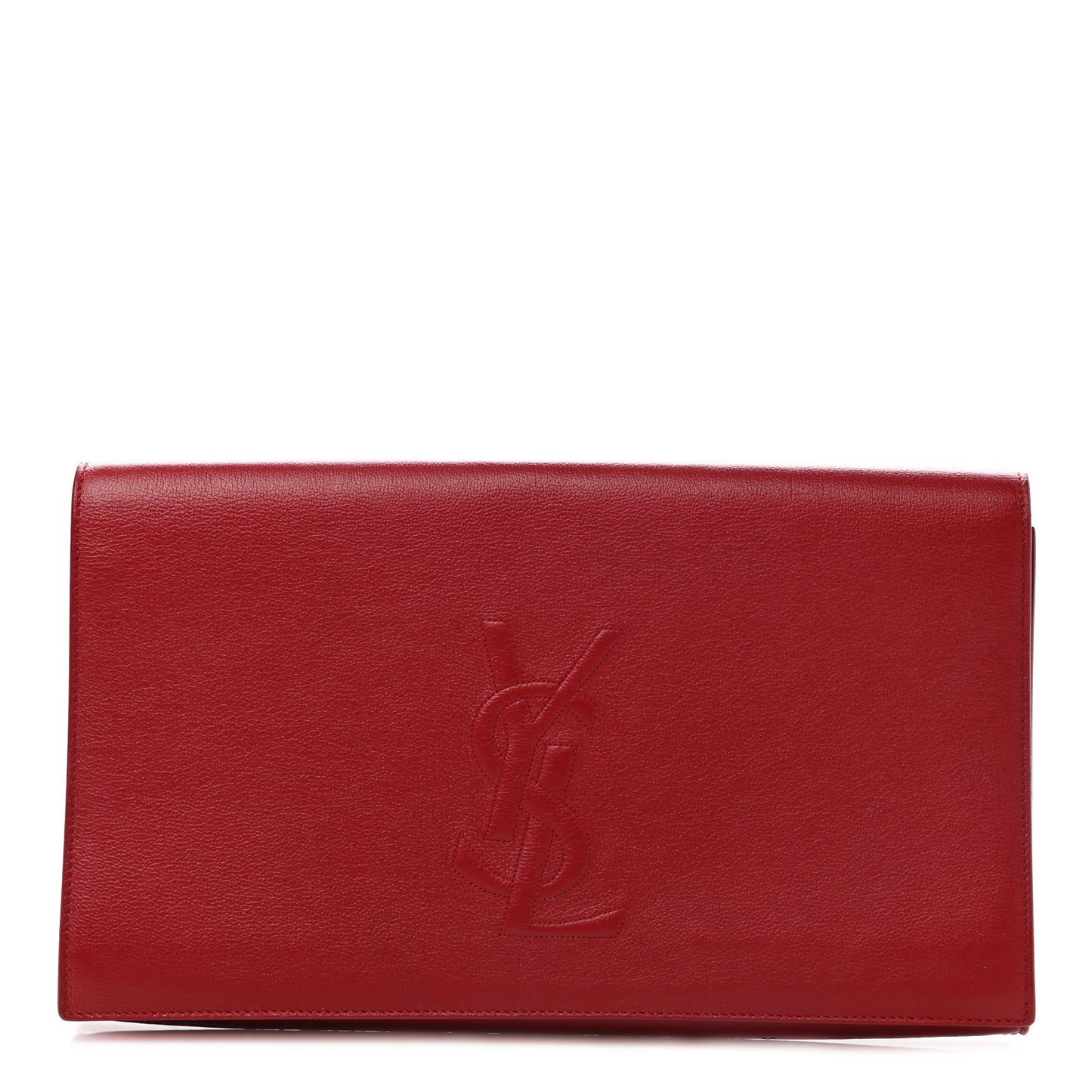 Calfskin Monogram Large Belle De Jour Clutch Red
