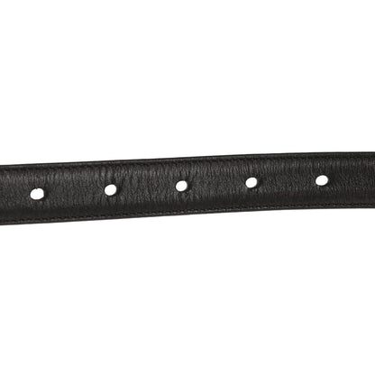 Saint Laurent Smooth Calfskin Monogram Narrow Square Buckle Belt 90 36 Black 6 of 6