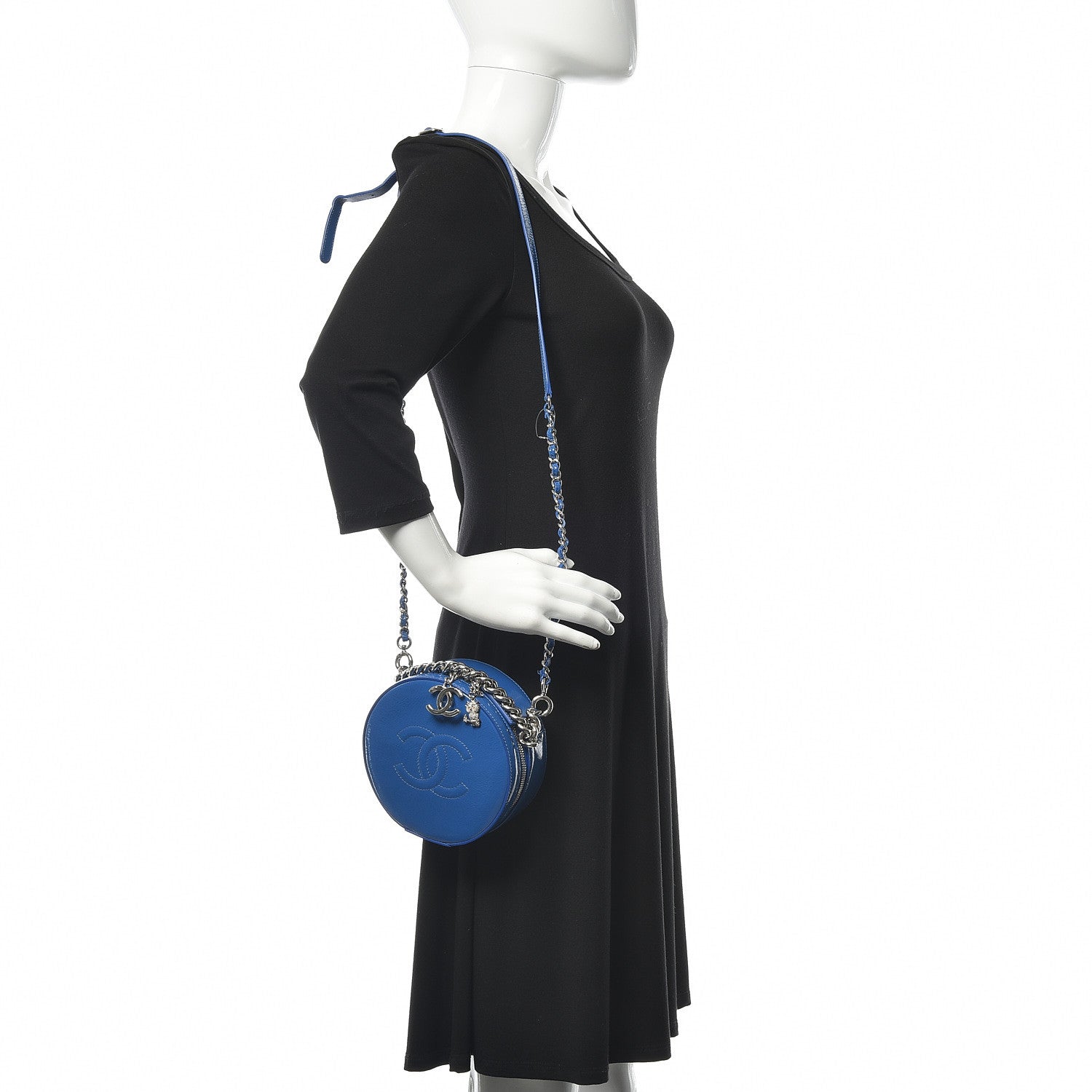 Chanel Patent Round As Earth Evening Bag Blue 2 of 10