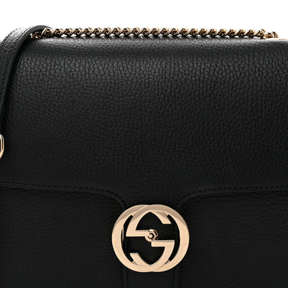Gucci Dollar Calfskin Interlocking G Shoulder Bag Black 8 of 10