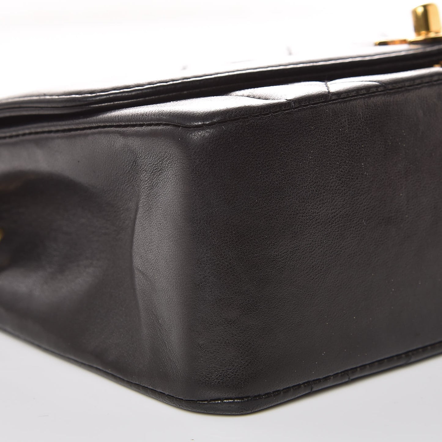 Lambskin Quilted Small Single Flap Black