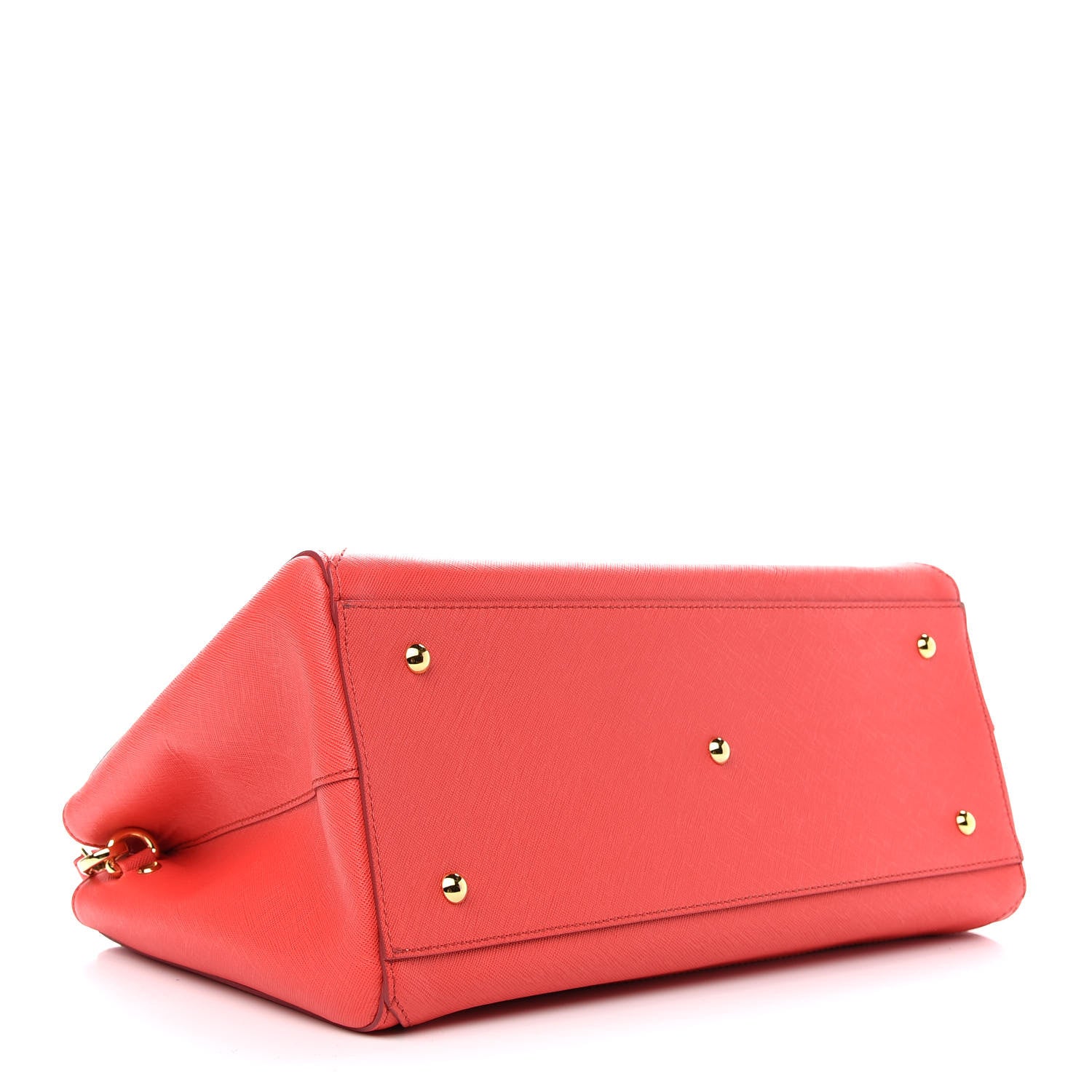 MCM Saffiano Nuovo Tote Hot Coral 4 of 9