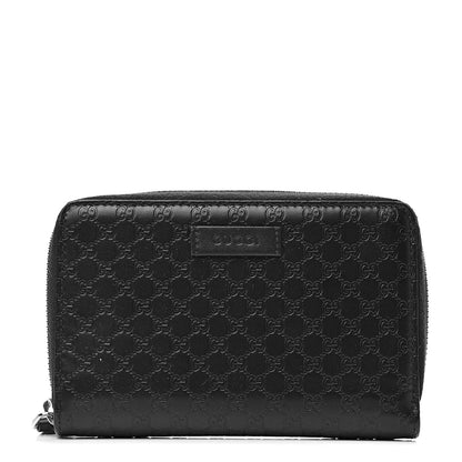 Gucci Soft Microguccissima Zip Around Organizer Wallet Black 1 of 7