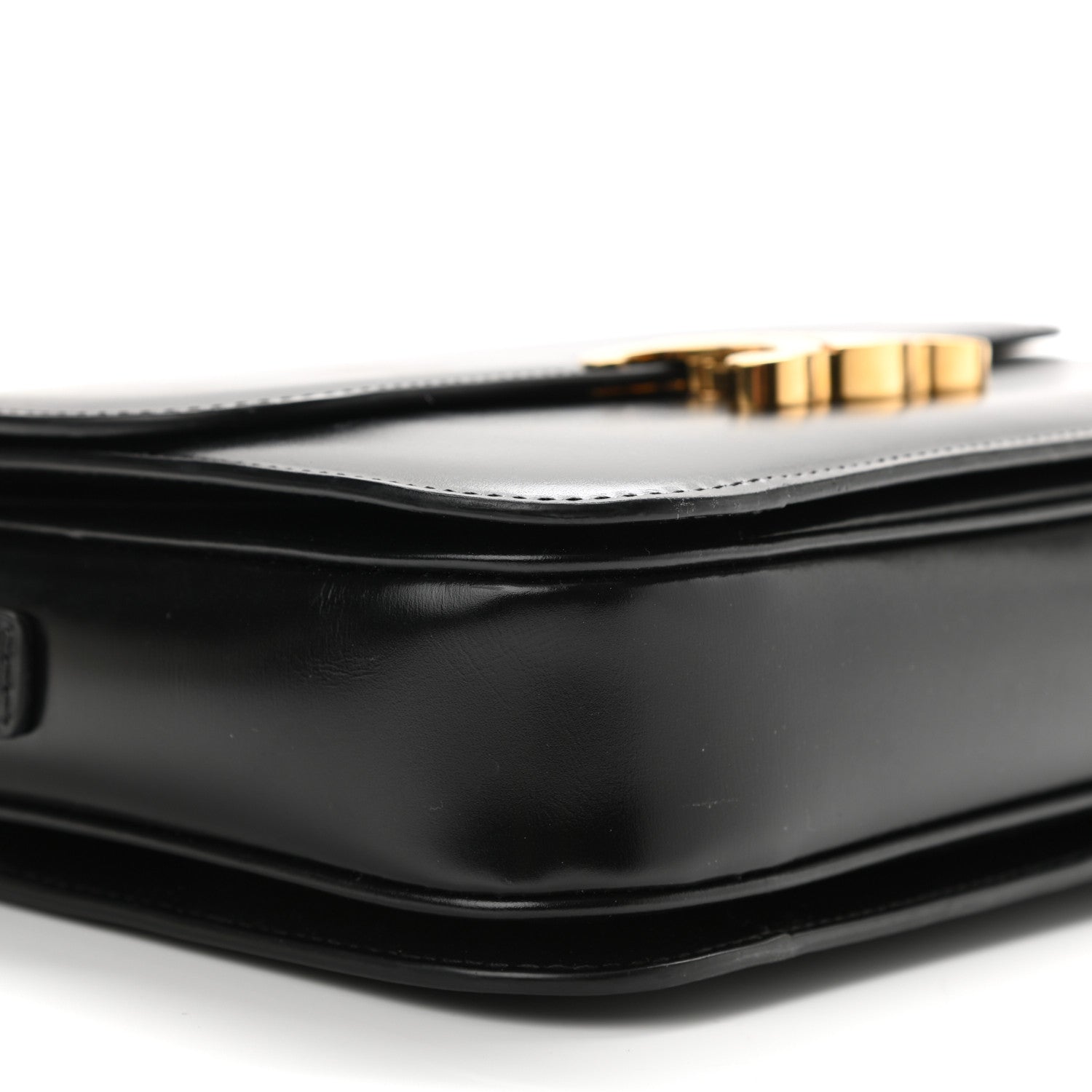 Celine Shiny Calfskin Medium Triomphe Black 9 of 17