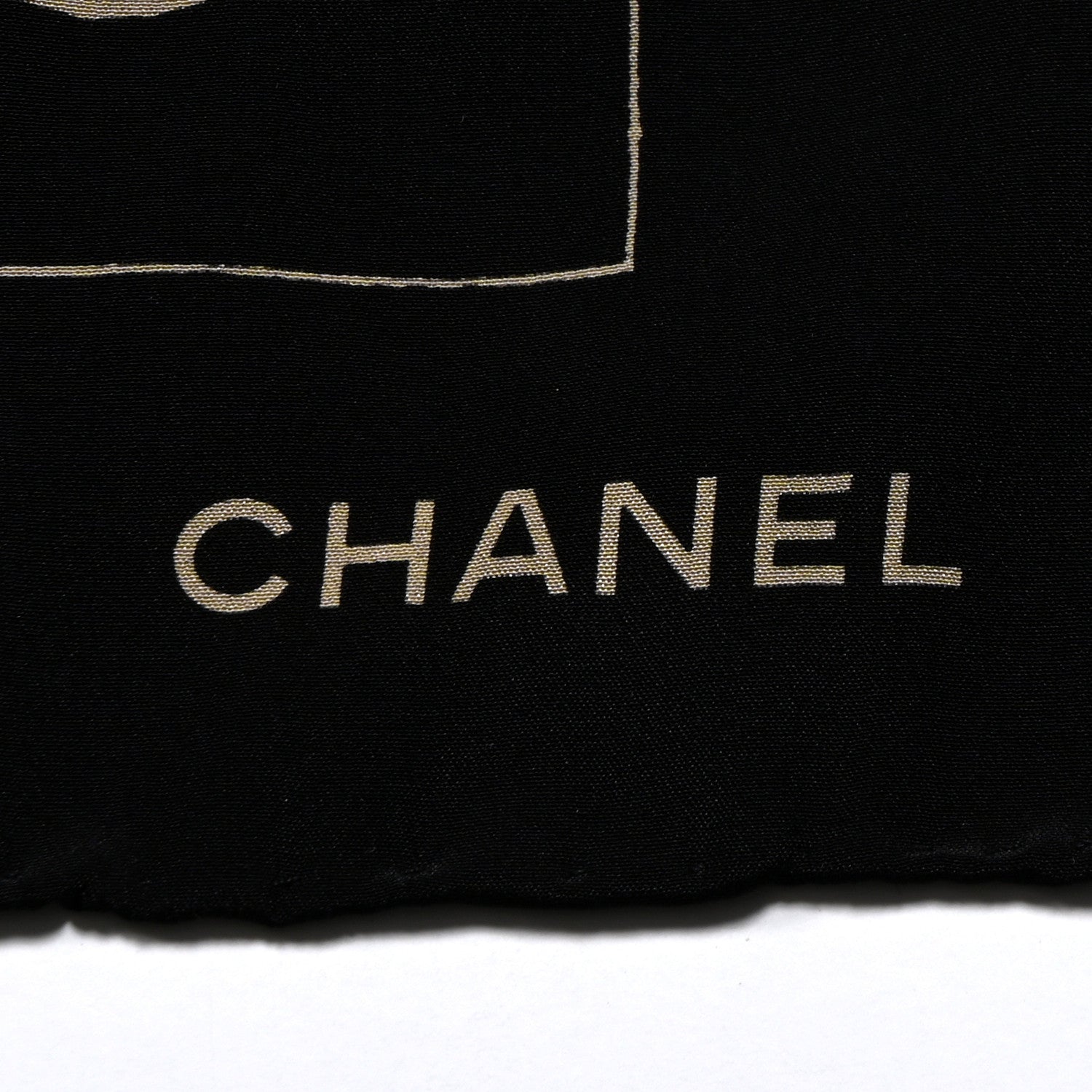 Chanel Silk Camellia Cafe Stole Black 3 of 4