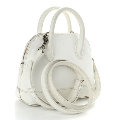 Balenciaga Grained Calfskin XXS Ville Top Handle Bag White Black 3 of 12
