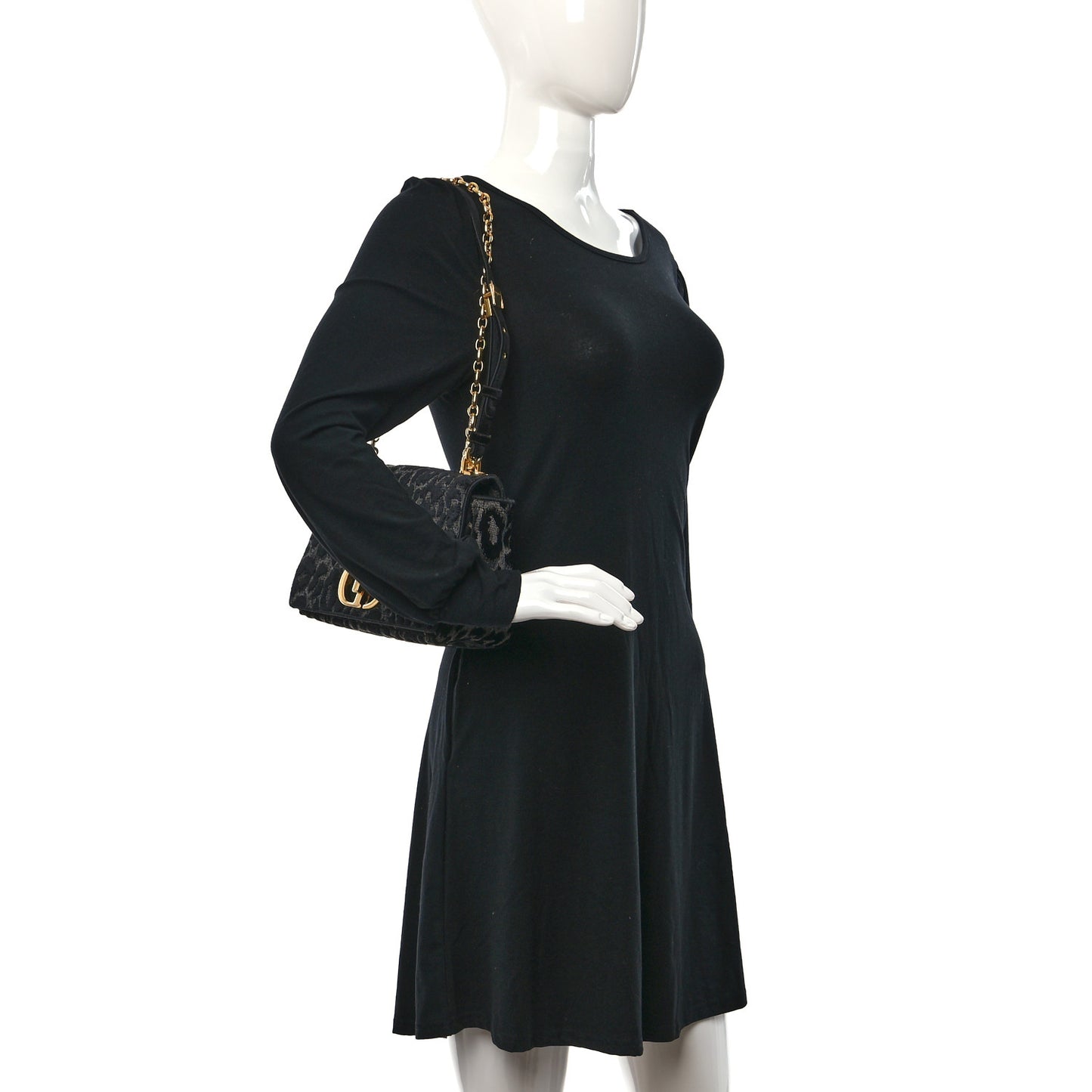 Velvet Mizza Embroidered Medium Caro Bag Gray