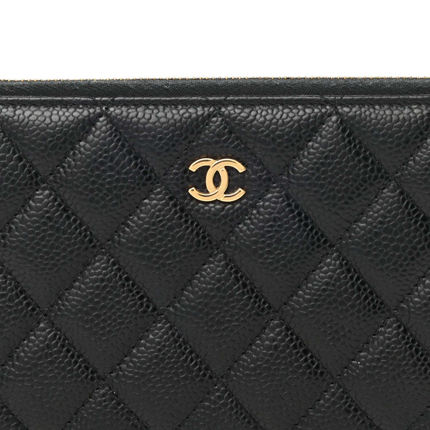 Chanel Caviar Quilted Large Gusset Zip Around Wallet Black 9 of 10