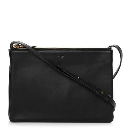 Celine Lambskin Large Trio Crossbody Bag Black 1 of 17