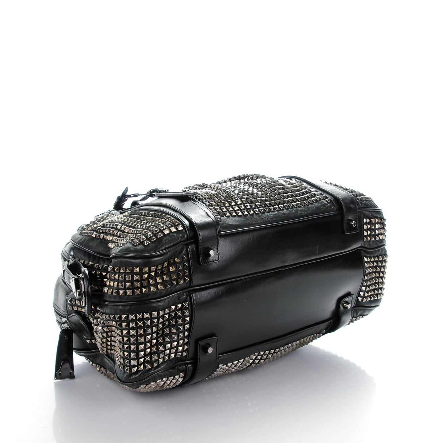 Prorsum Calfskin Studded Knight Satchel Black