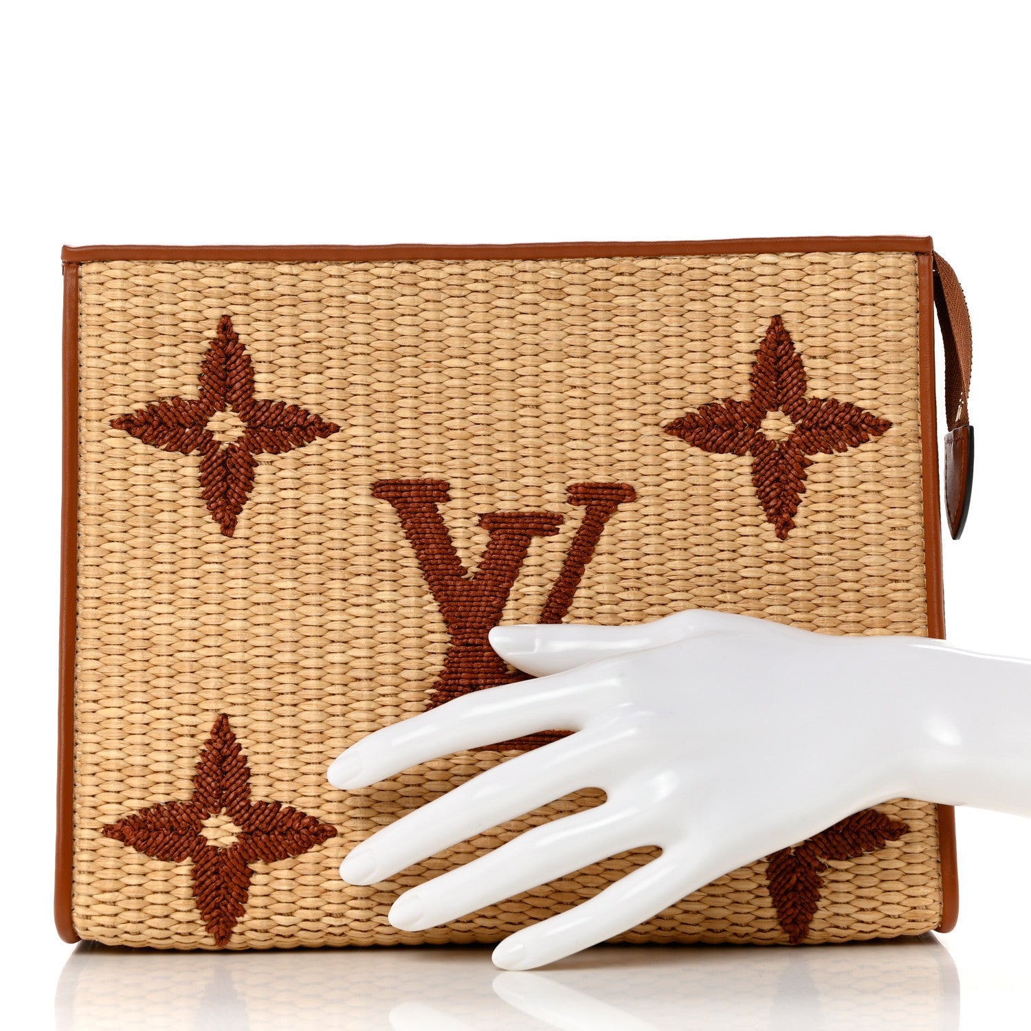 Louis Vuitton Raffia Monogram Giant Toiletry Pouch 26 Tan 2 of 6