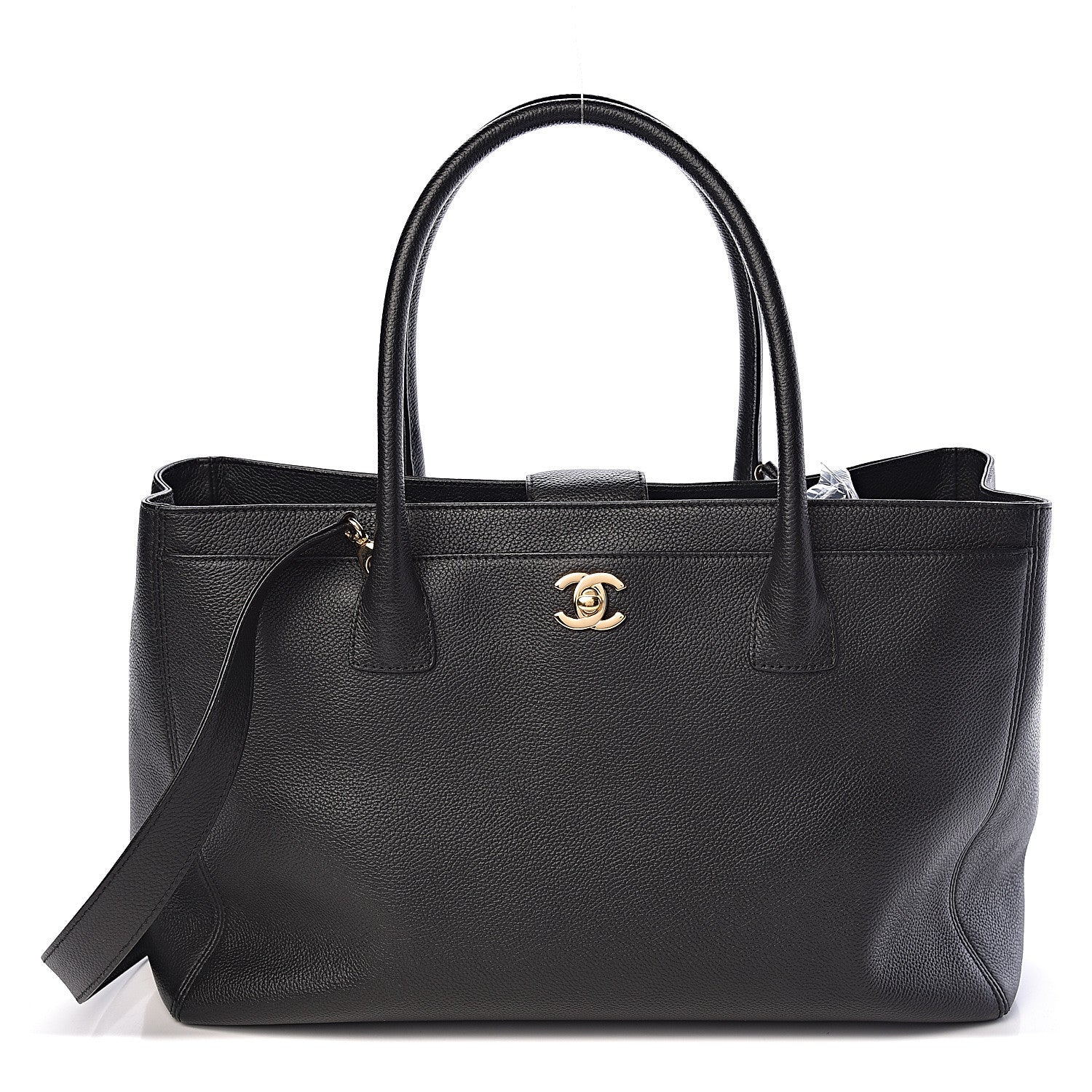 Chanel Calfskin Cerf Executive Shopper Tote Black 1 of 12