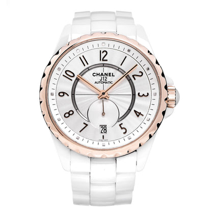 Chanel Stainless Steel 18K Beige Gold Ceramic 36.5mm J12 Automatic Watch White 1 of 6