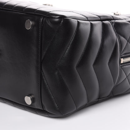 Saint Laurent Calfskin Y Quilted Monogram Medium Loulou Bowling Bag Black 8 of 11