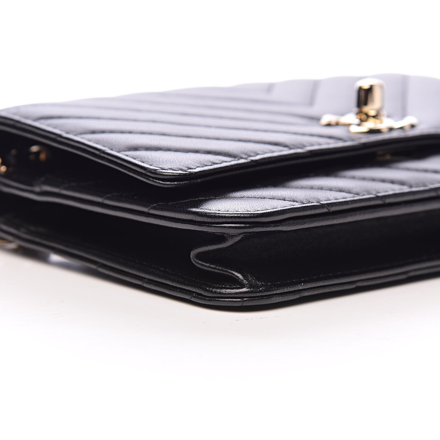 Chanel Lambskin Quilted Trendy CC Wallet On Chain WOC Black 10 of 13