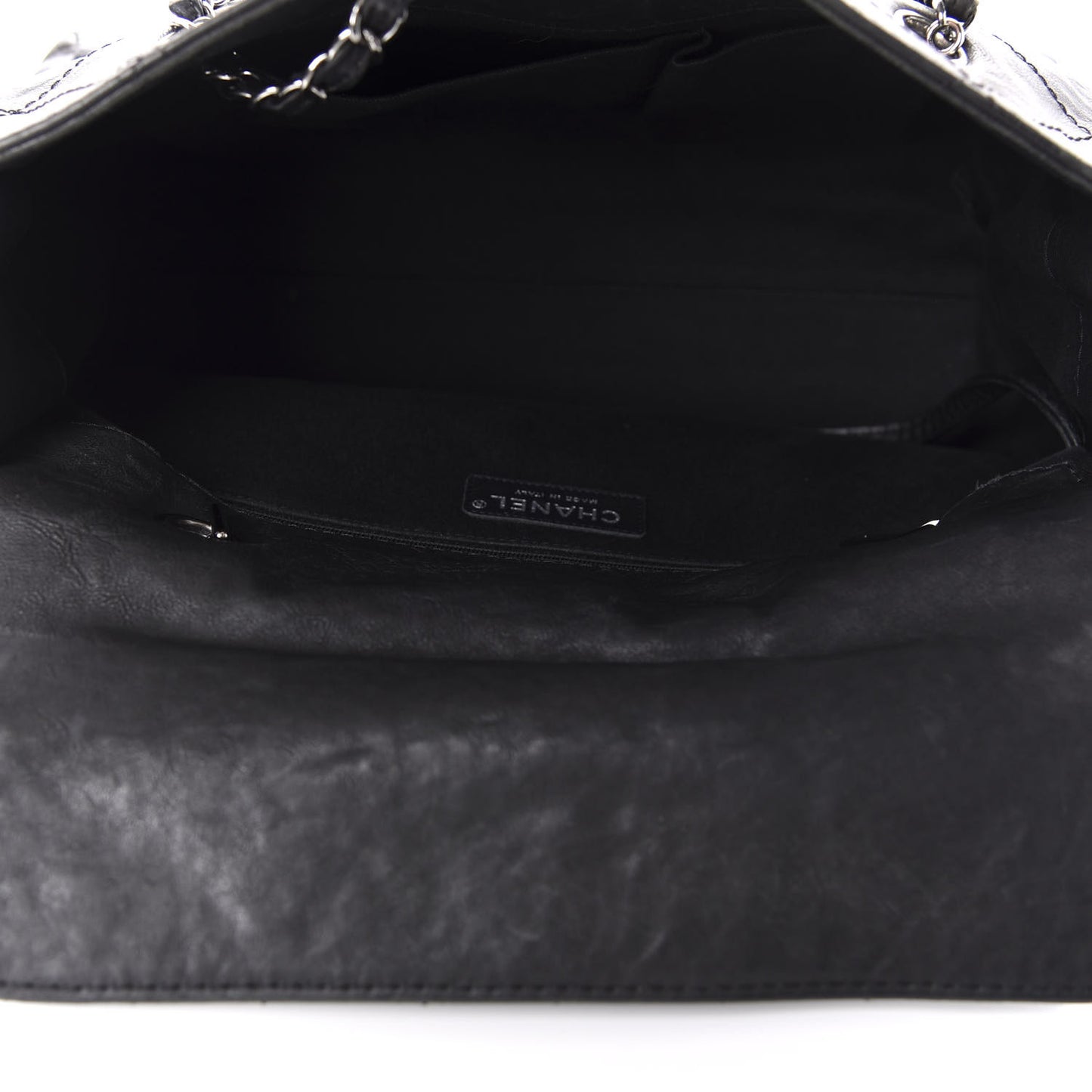 Washed Calfskin Diamond Stitch Large Hamptons Shopping Tote Black