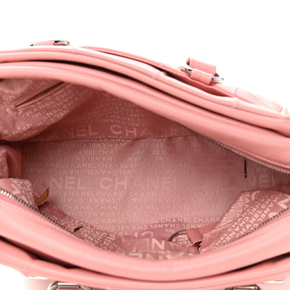Chanel Caviar Square Stitched Bowler Pink 5 of 10