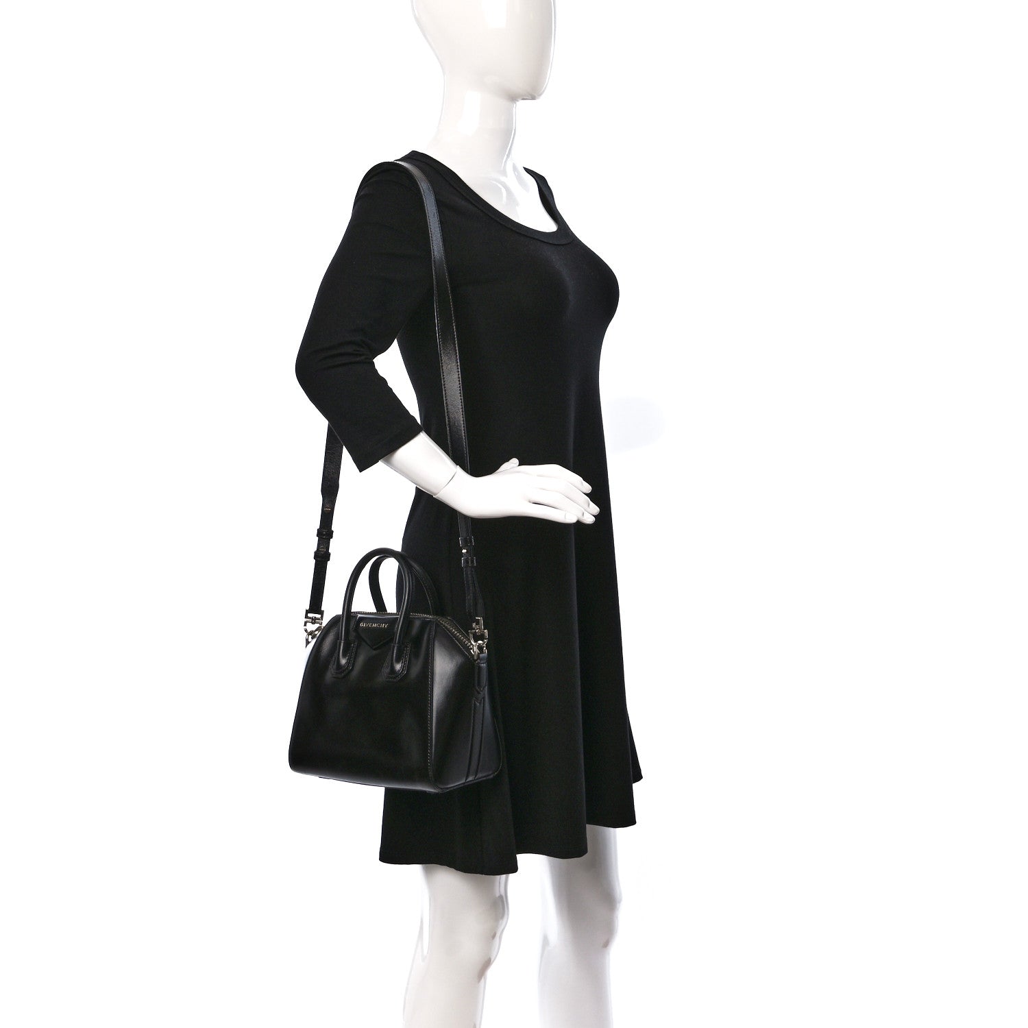 Givenchy Shiny Lord Calfskin Mini Antigona Black 2 of 16