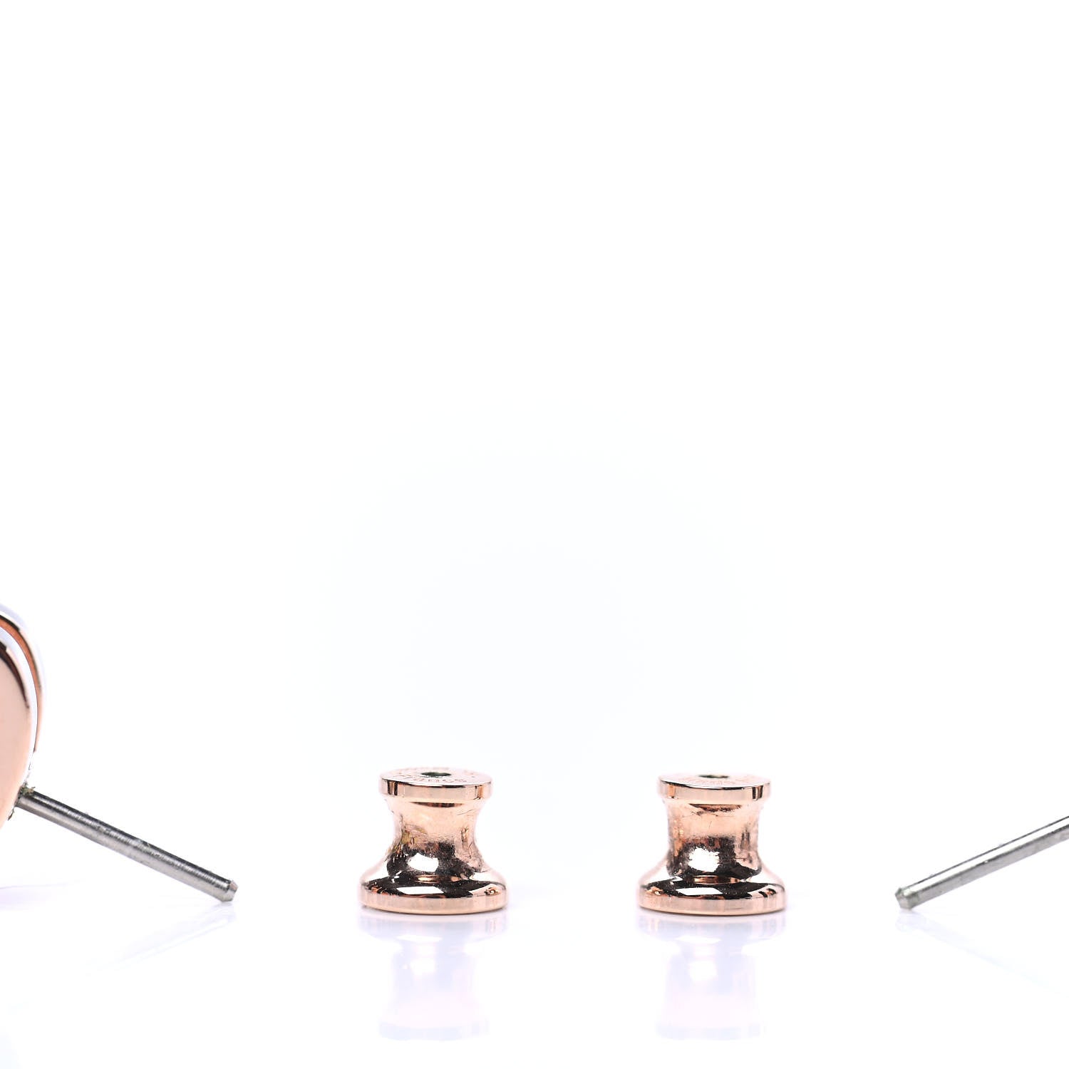 Hermes Rose Gold Lacquered Pop H Earrings Black 3 of 4