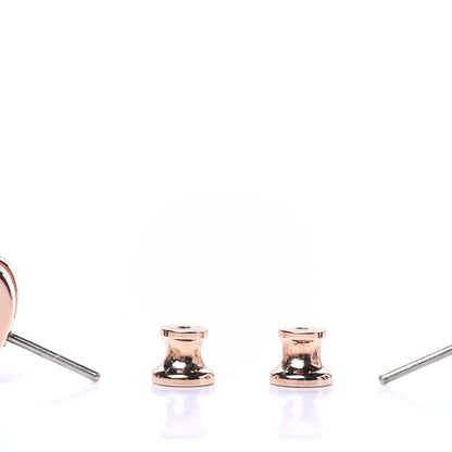 Hermes Rose Gold Lacquered Pop H Earrings Black 3 of 4