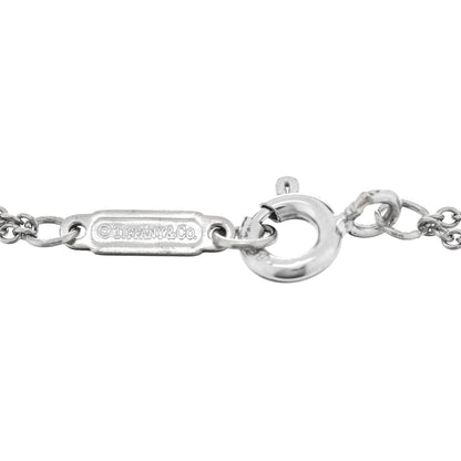 Tiffany Platinum Diamond .17ct Double Chain Solitaire Bracelet 3 of 4