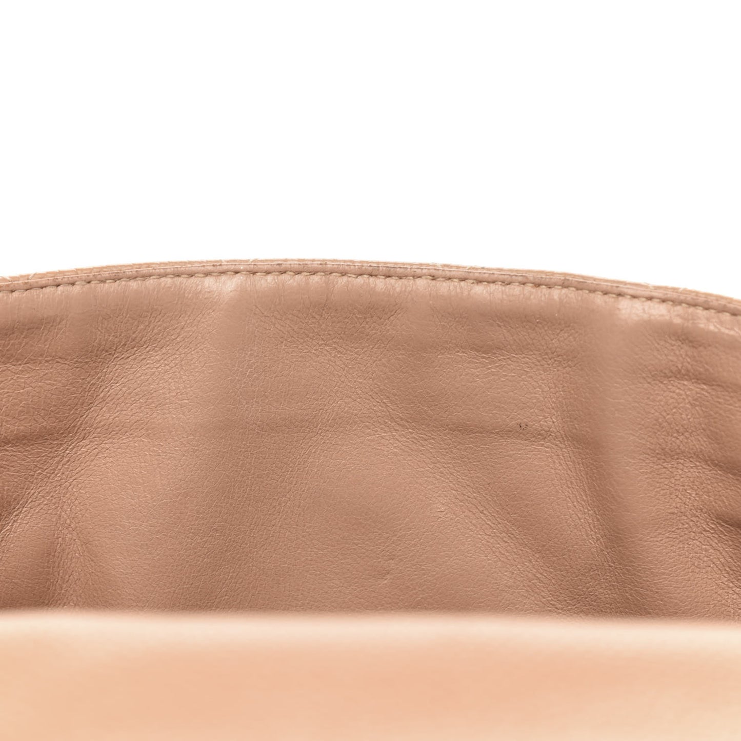 Caviar Quilted Jumbo Single Flap Beige