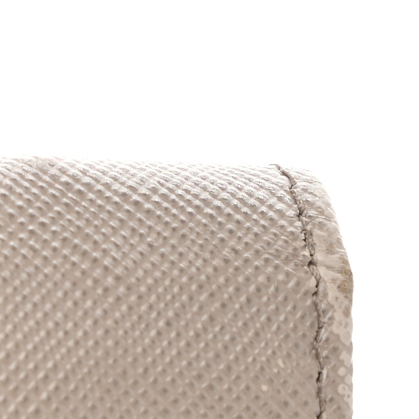 Saffiano Metal Bar Continental Flap Wallet Argila