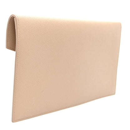 Saint Laurent Grain De Poudre Uptown Pouch Dark Beige 3 of 6