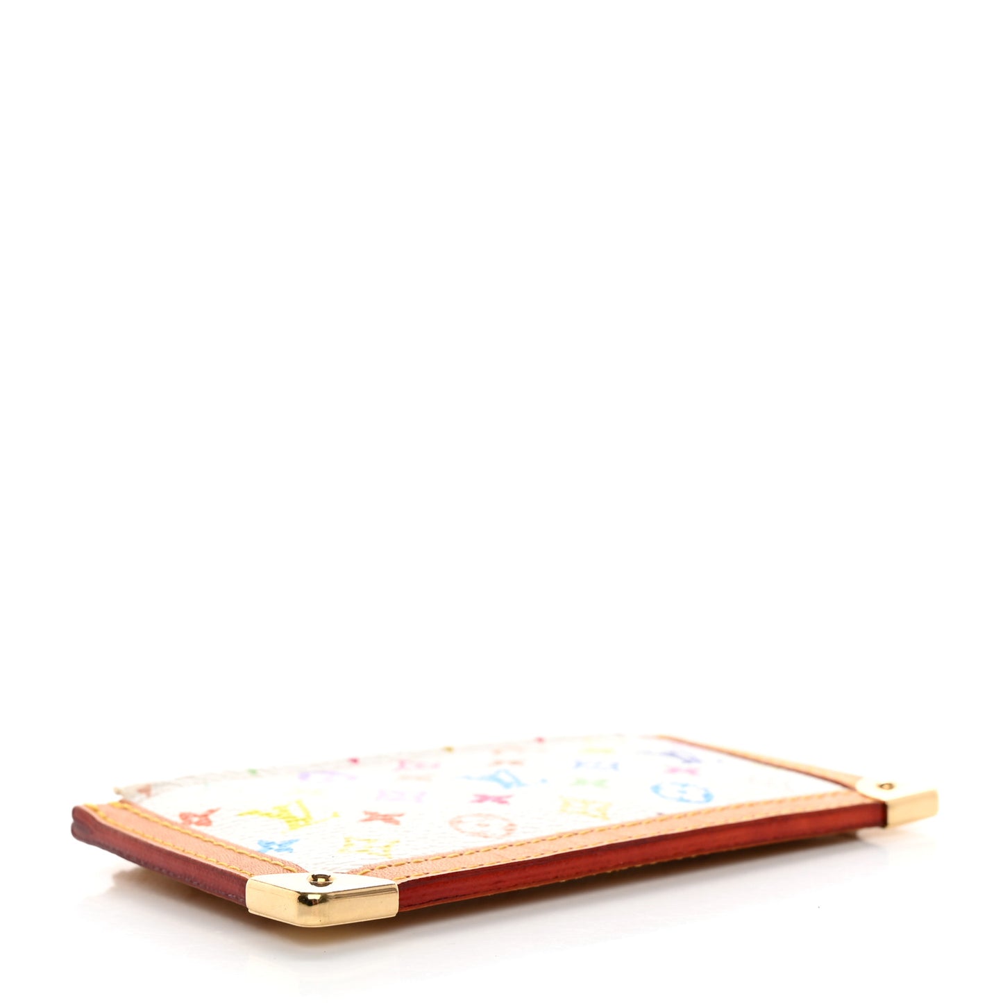 LOUIS VUITTON Monogram Multicolor Key Pouch White