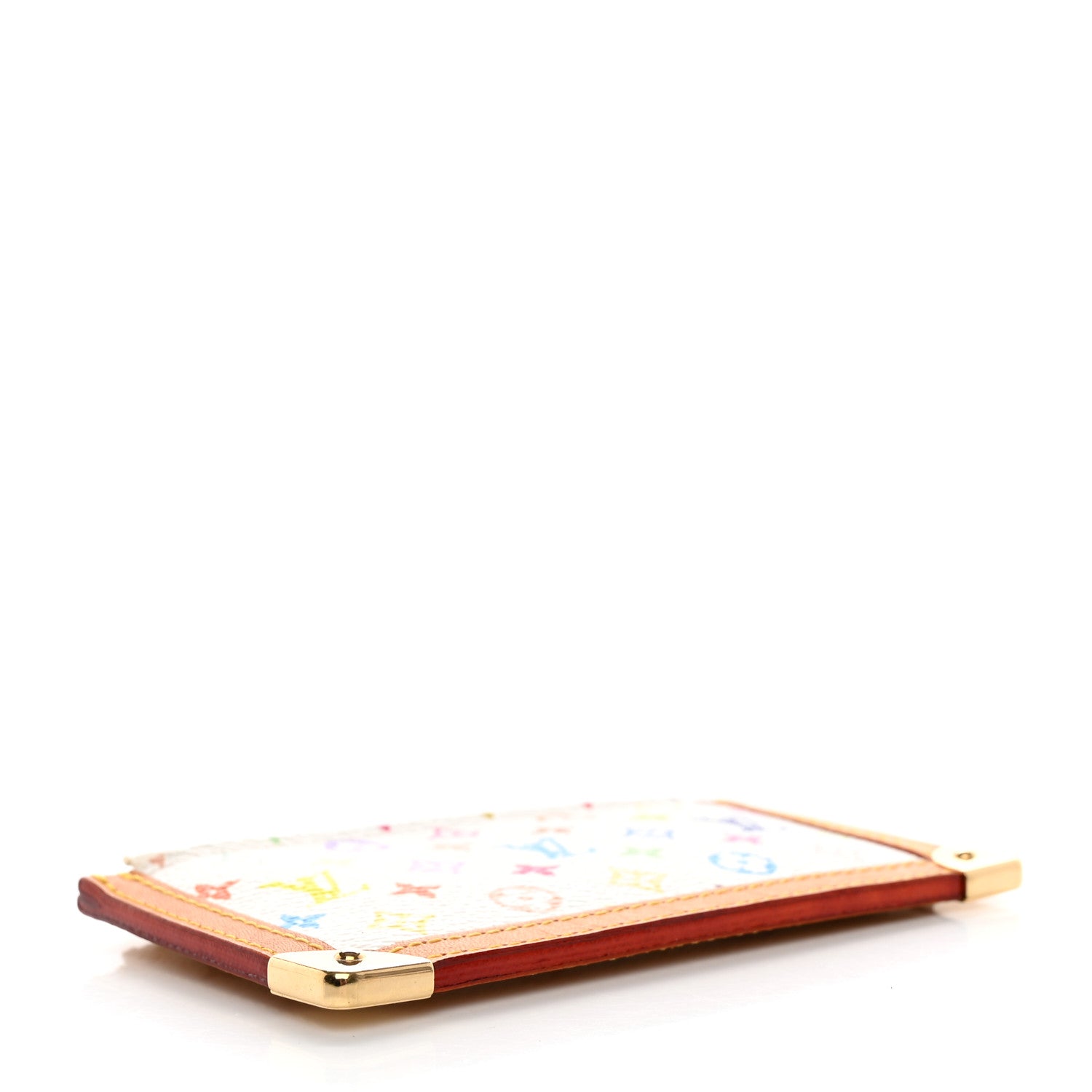Louis Vuitton LOUIS VUITTON Monogram Multicolor Key Pouch White 5 of 7