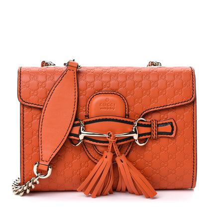 Gucci Soft Microguccissima Mini Emily Chain Shoulder Bag Sun Orange 1 of 10