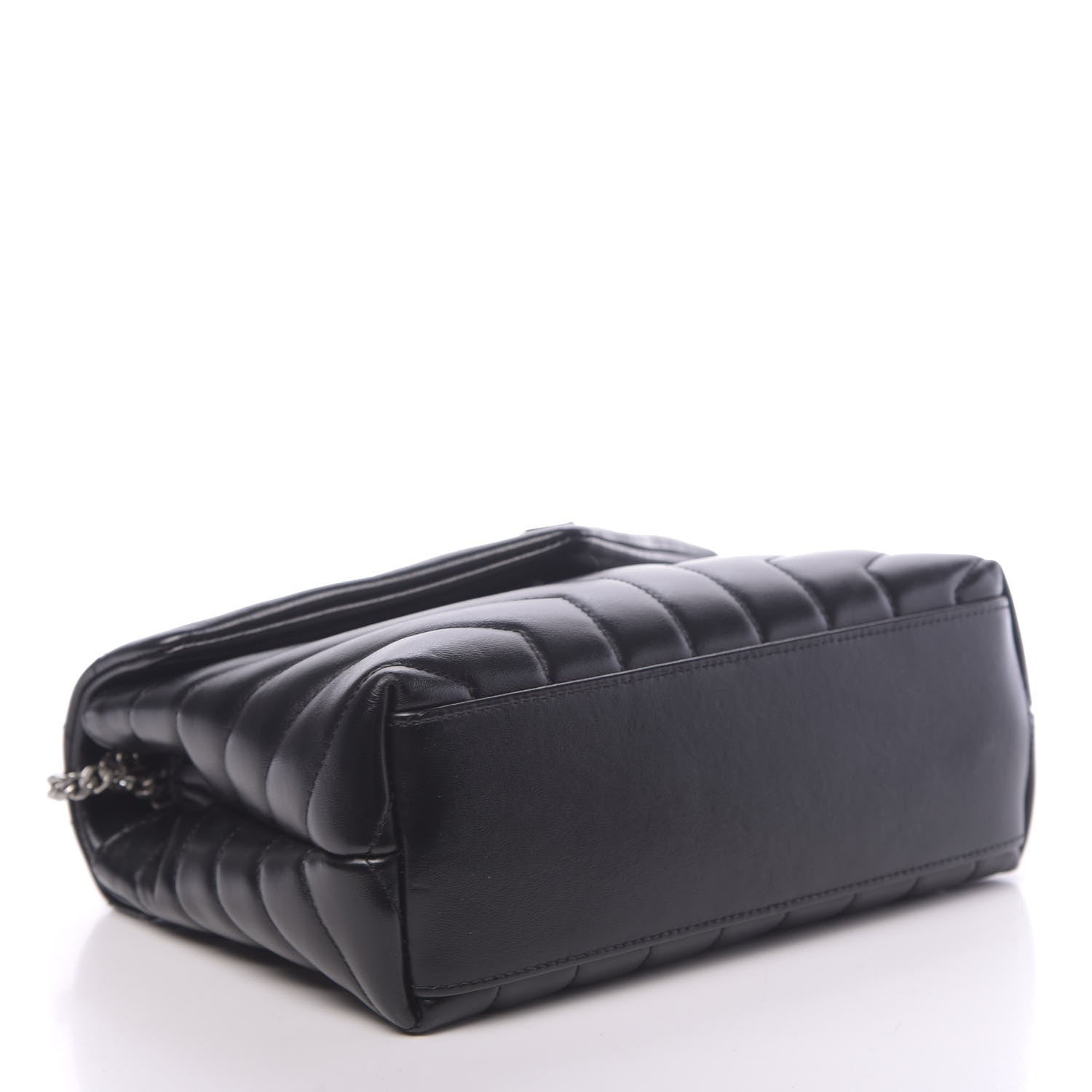 Saint Laurent Calfskin Y Quilted Monogram Small Loulou Chain Satchel Black 4 of 9