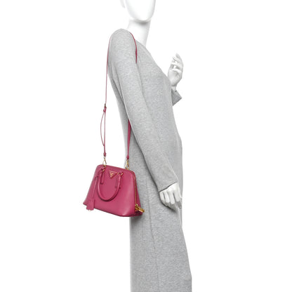 Prada Saffiano Lux Small Promenade Tote Peonia 2 of 10