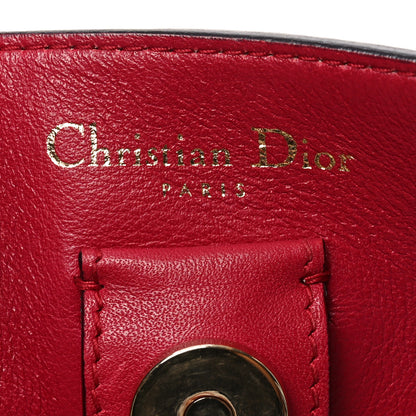 Christian Dior Ostrich Medium Diorissimo Tote Orange Fuchsia 6 of 10