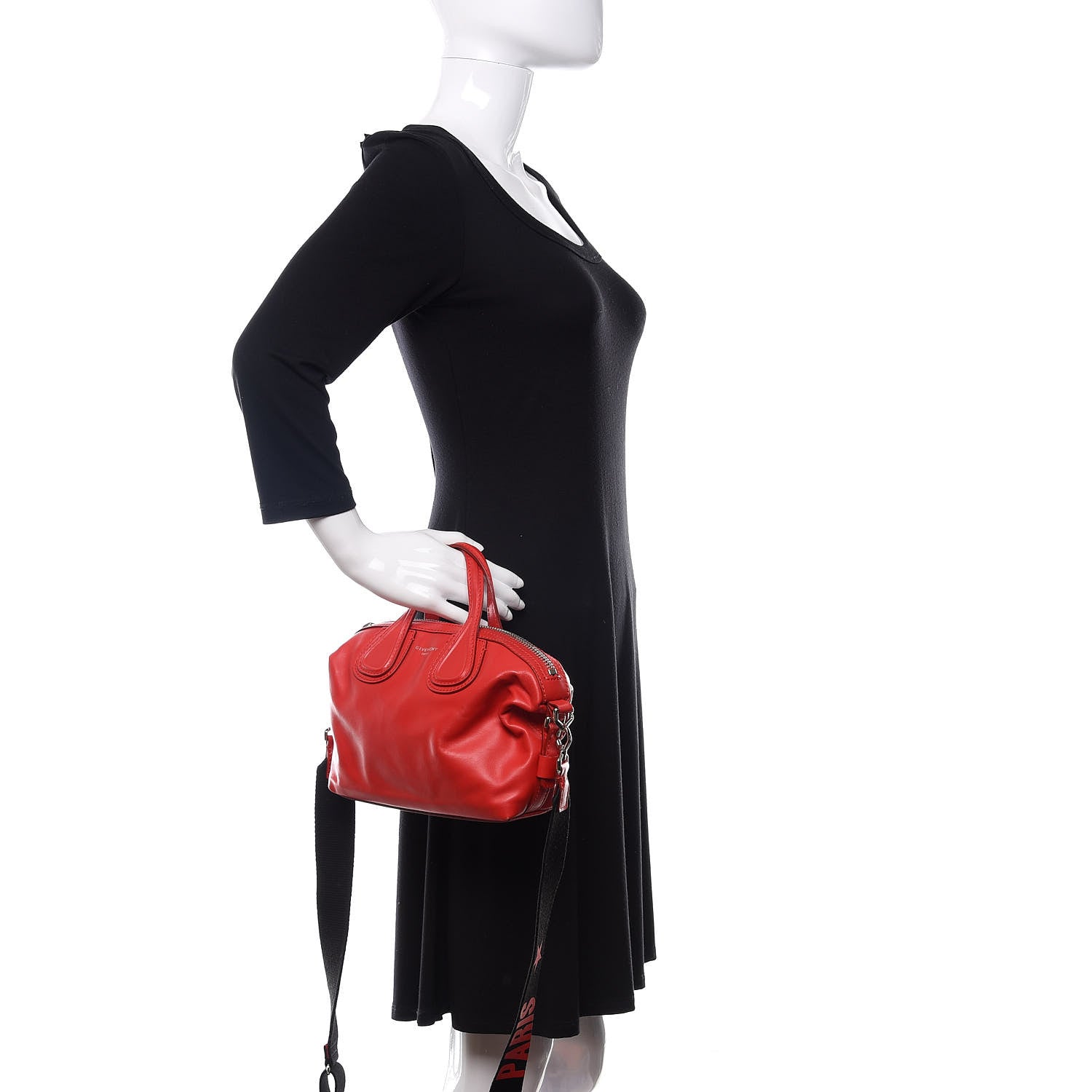 Givenchy Calfskin Micro Nightingale Logo Strap Red 3 of 15