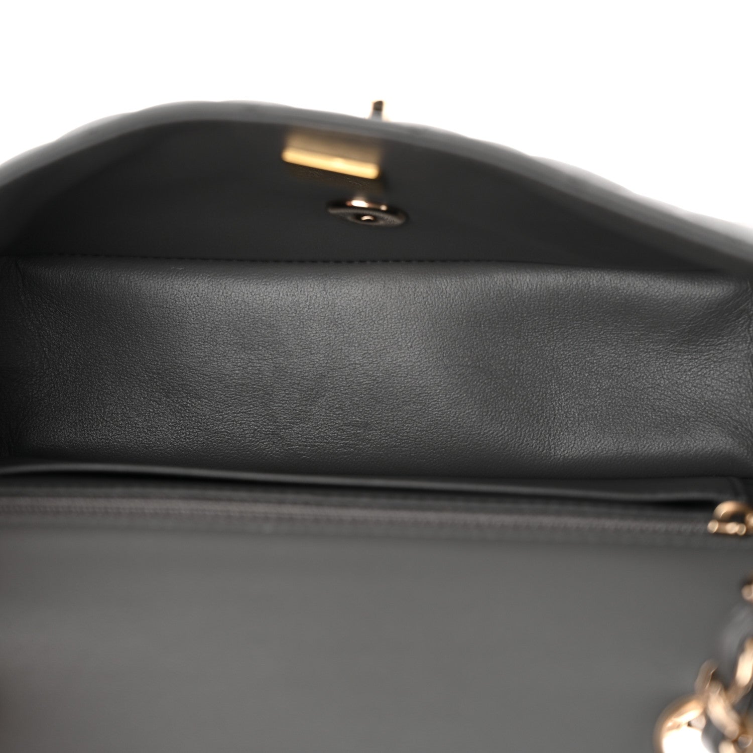 Chanel Lambskin Quilted Mini Rectangular Flap Dark Grey 5 of 11