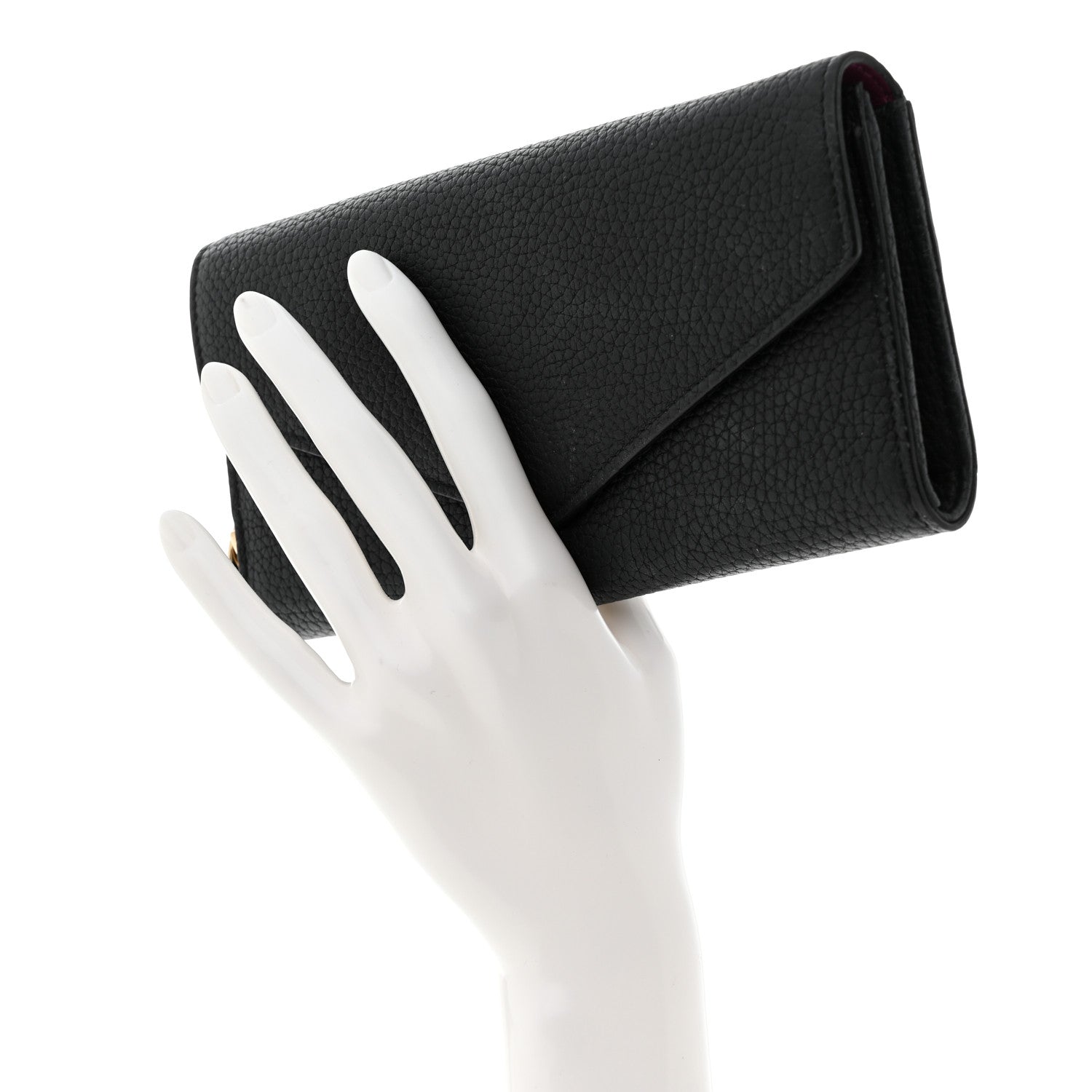 Christian Dior Bullcalf Diorissimo Slim Envelope Wallet Black Rose Indien 2 of 9