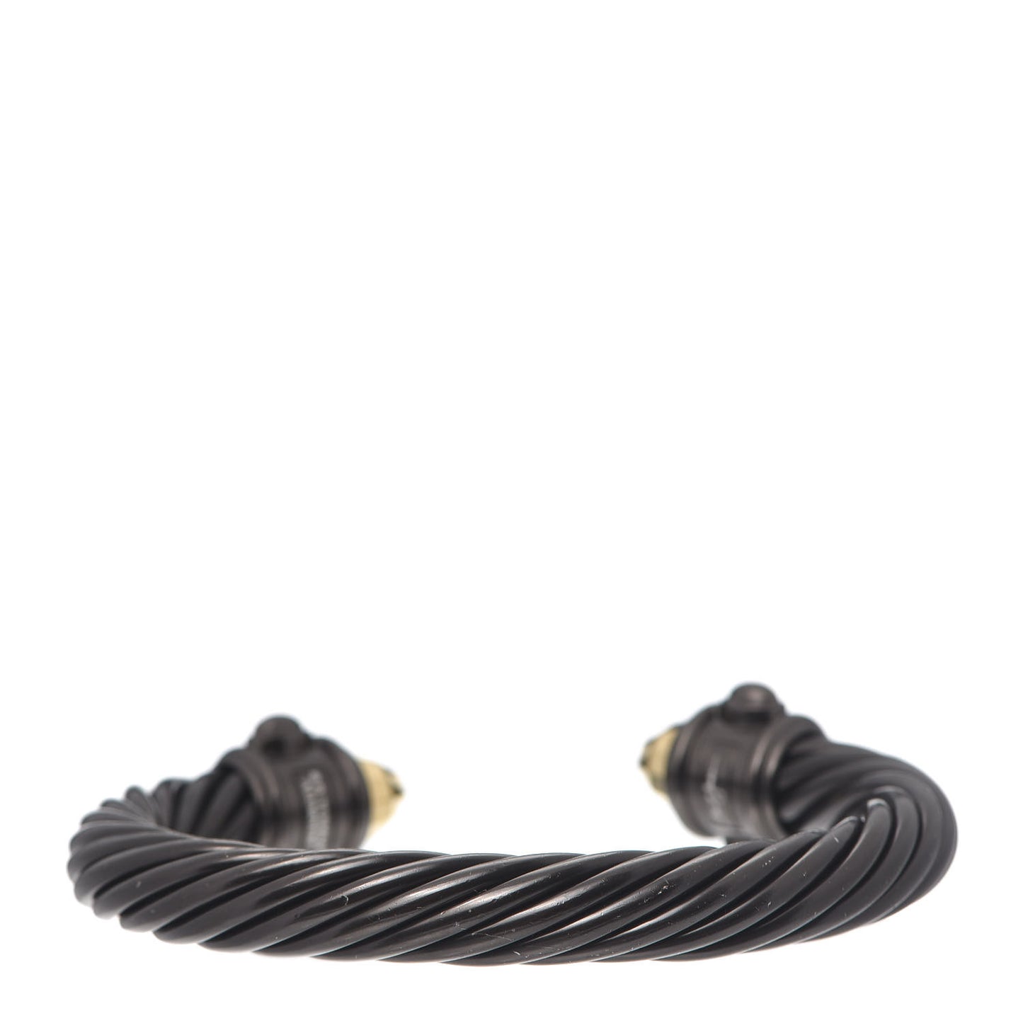 Aluminum 10mm Renaissance Cable Bracelet Black Gold