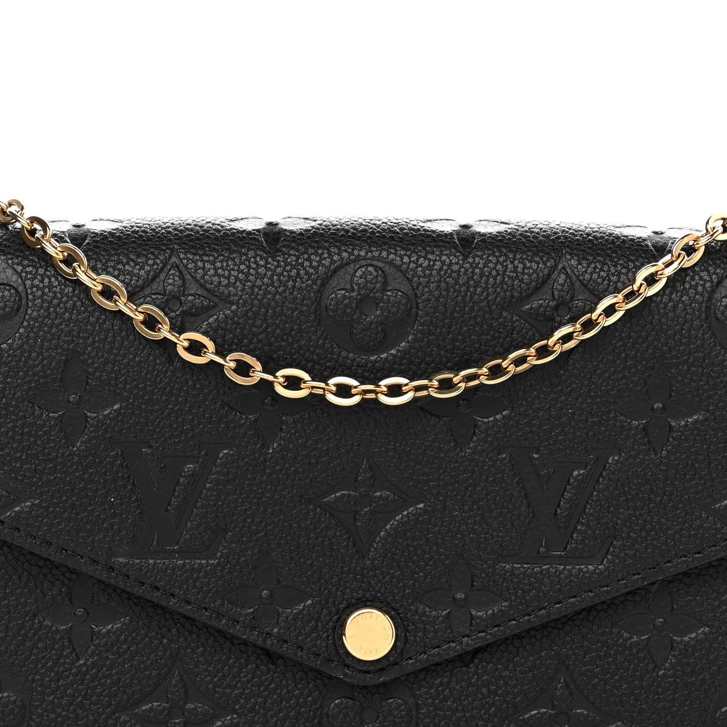 Louis Vuitton Empreinte Pochette Felicie Chain Wallet Black 8 of 9