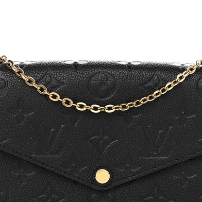 Louis Vuitton Empreinte Pochette Felicie Chain Wallet Black 8 of 9