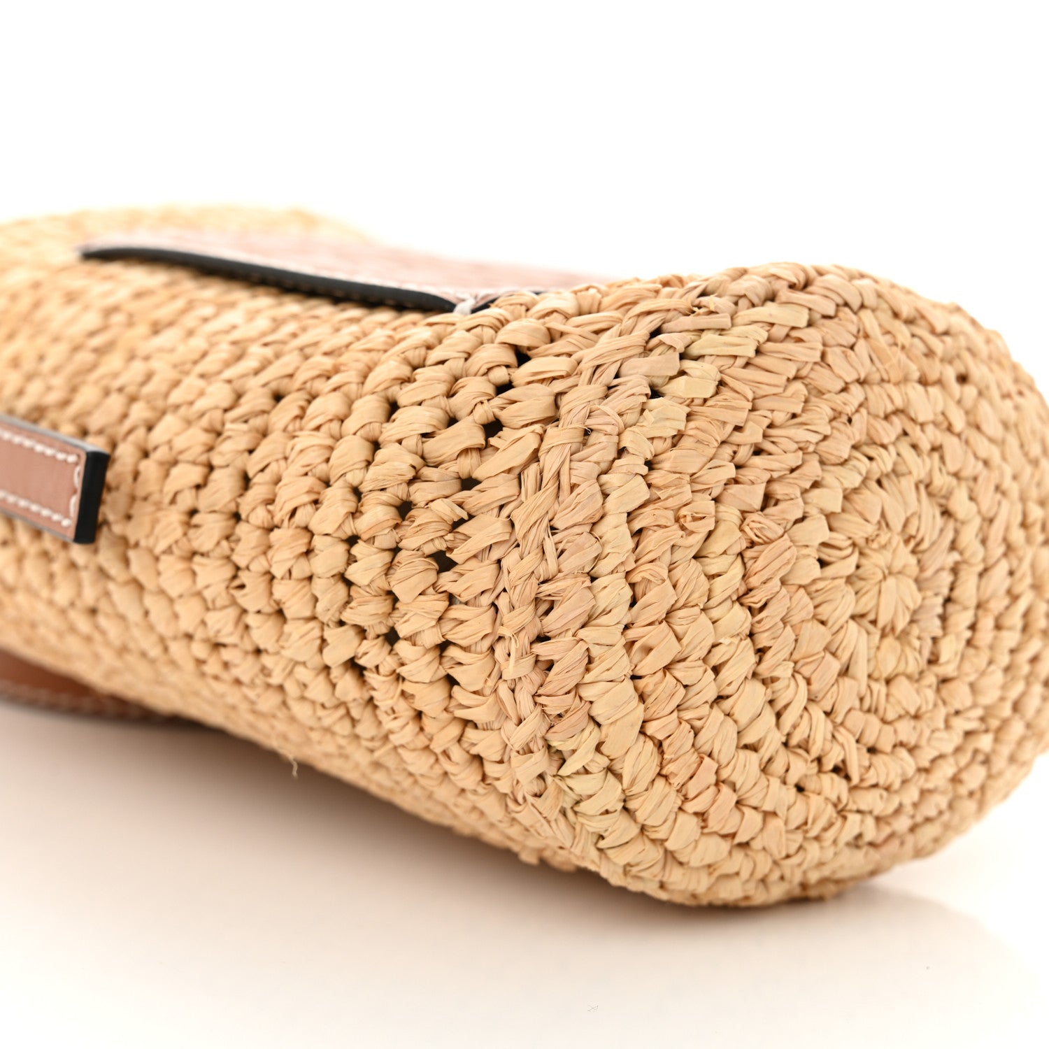 Loewe Calfskin Raffia Paulas Ibiza Bucket Bag Natural Tan 9 of 10