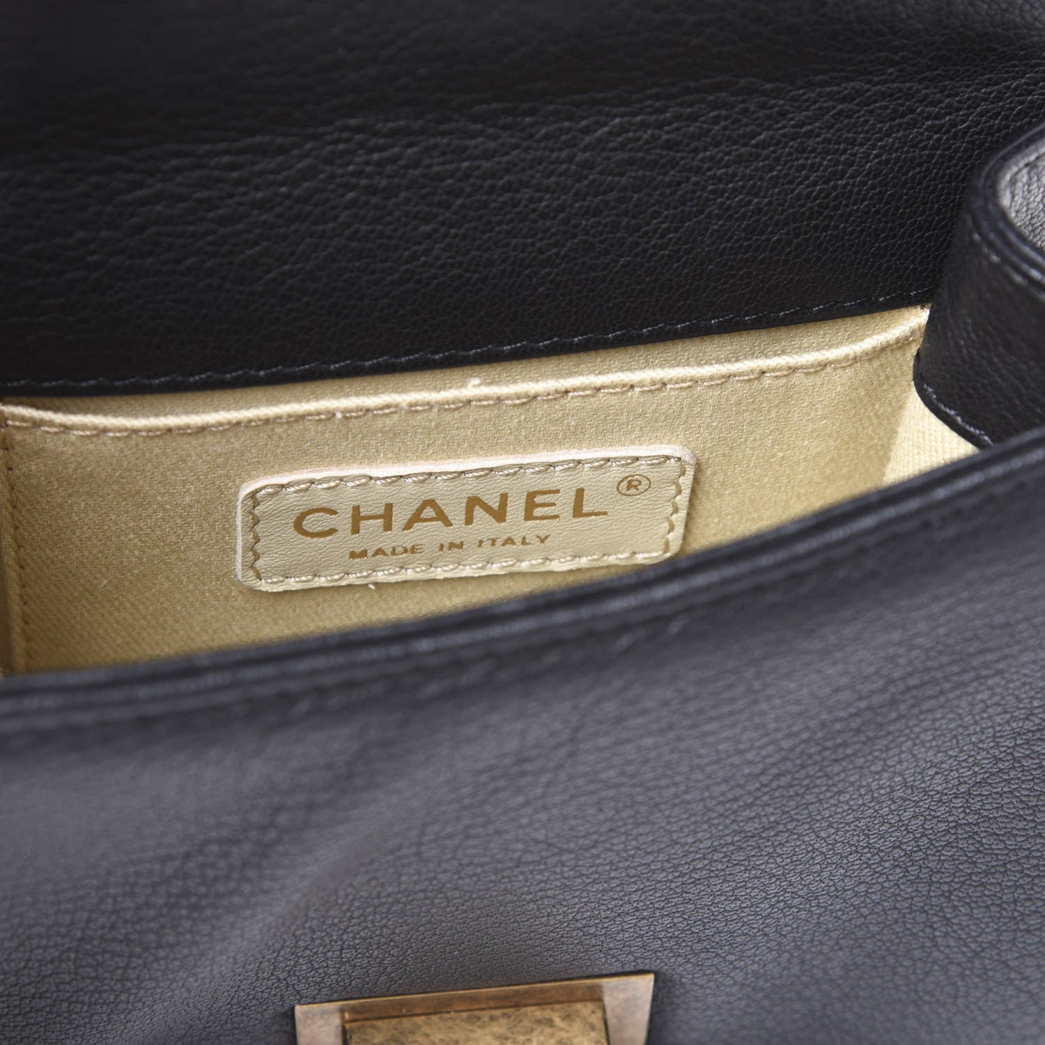 Chanel Goatskin Quilted Small Rita Top Handle Flap Black 7 of 9