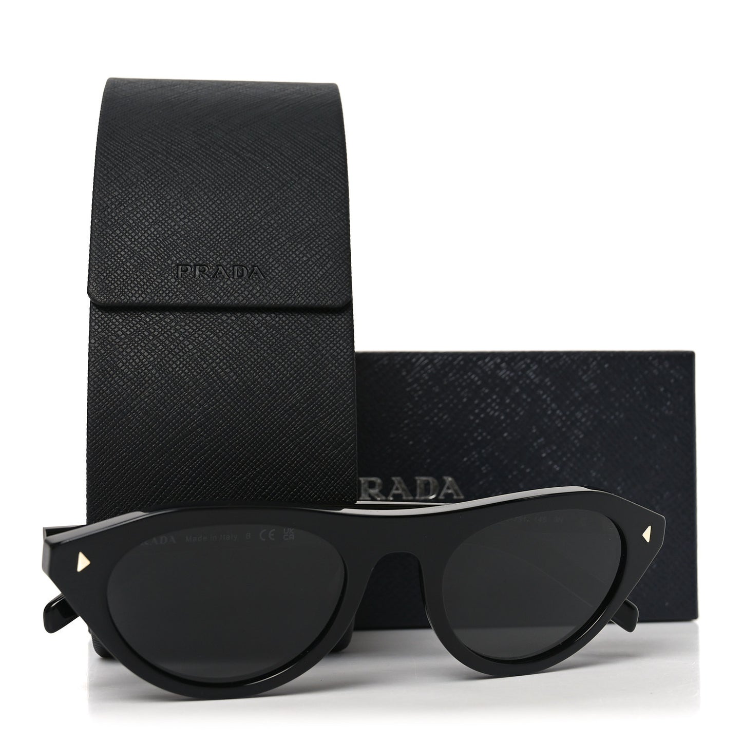 Acetate Iconic Metal Plaque Sunglasses SPR B15 Black