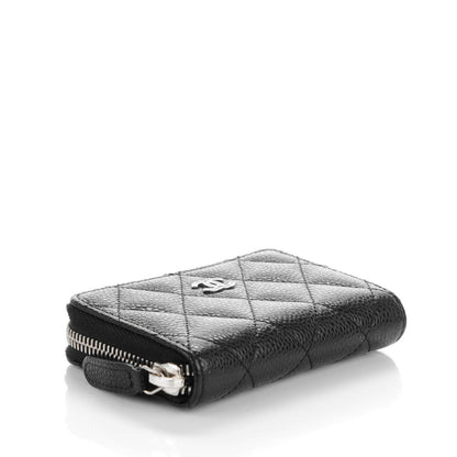 Chanel Caviar Quilted Zip Coin Purse Black 4 of 7
